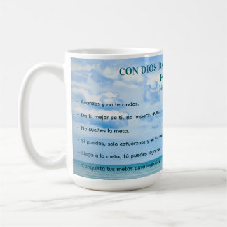 Con Dios Todo Posible Blue Sky Conquistas Metas Kaffeetasse