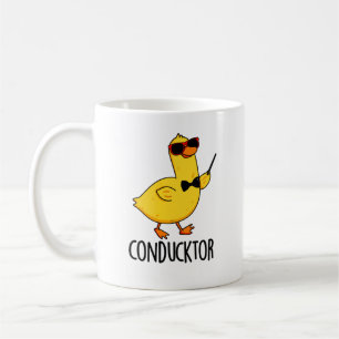 Con-duck tor Funny Music Conductor Duck Pun Kaffeetasse