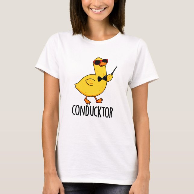 Con-duck tor Funny Music Conductor Duck Pun T-Shirt (Vorderseite)