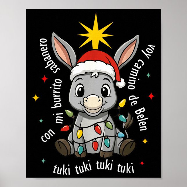 Con Mi Burrito Sabanero Mexican Tuki Tuki Latino X Poster (Vorne)