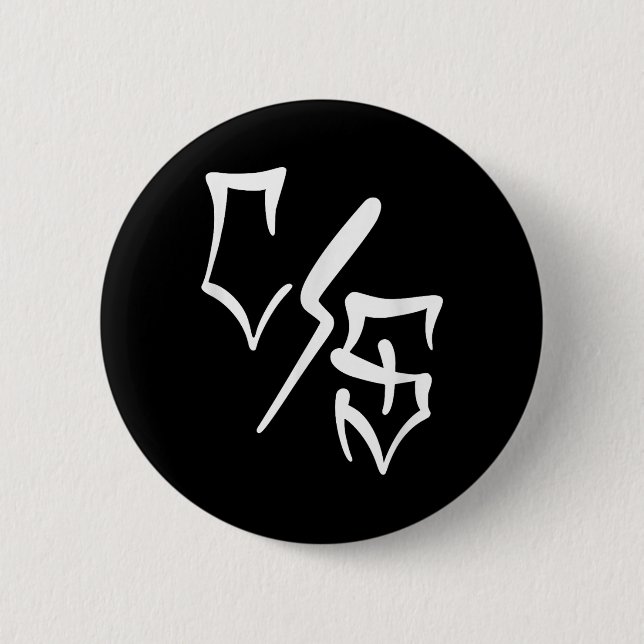 Con Safos Tattoo Graffiti Chicano Kunst, Dichtung  Button (Vorderseite)