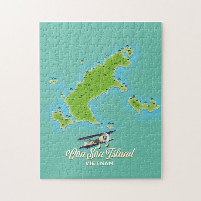 Con Son Island Karte Vietnam (Vertikal)