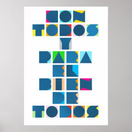 CON TODOS Weiß farbig Poster