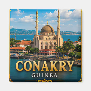 Conakry Atlantikküste und Tropenhafen Magnet