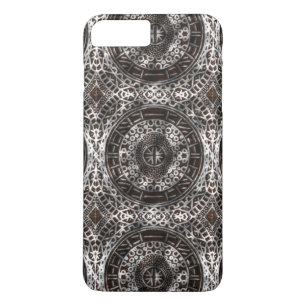 Concentric Circles African Tribal Print Schokolade iPhone 8 Plus/7 Plus Hülle