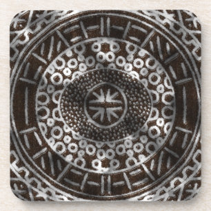 Concentric Circles African Tribal Print Schokolade Getränkeuntersetzer
