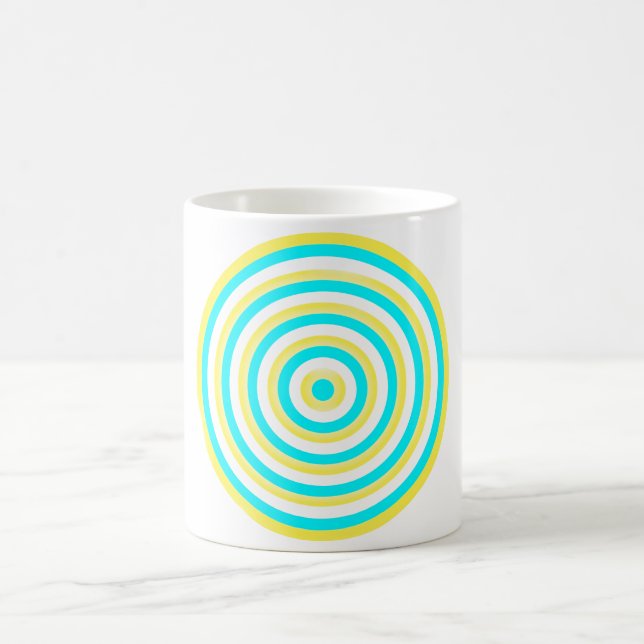 Concentric Colorful Circle Coffee Tasse (Mittel)
