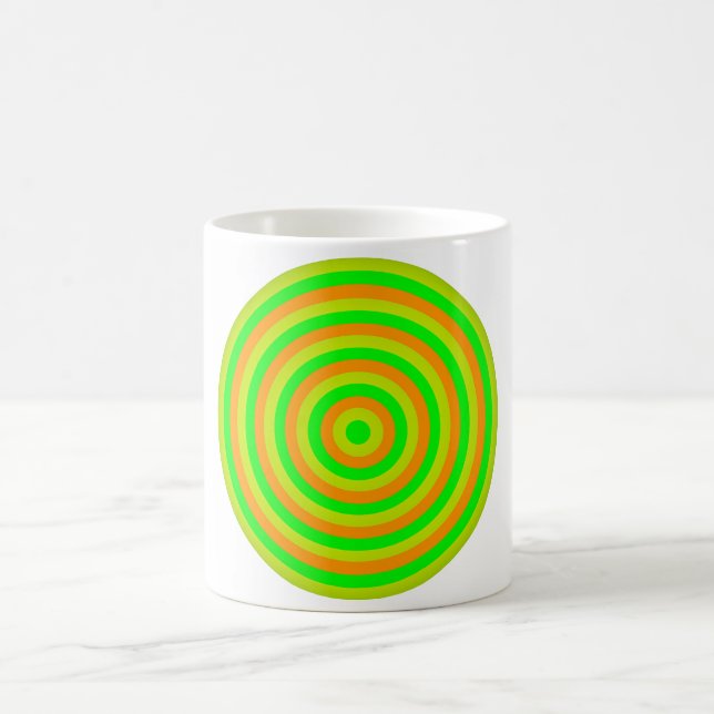 Concentric Colorful Circle Coffee Tasse (Mittel)