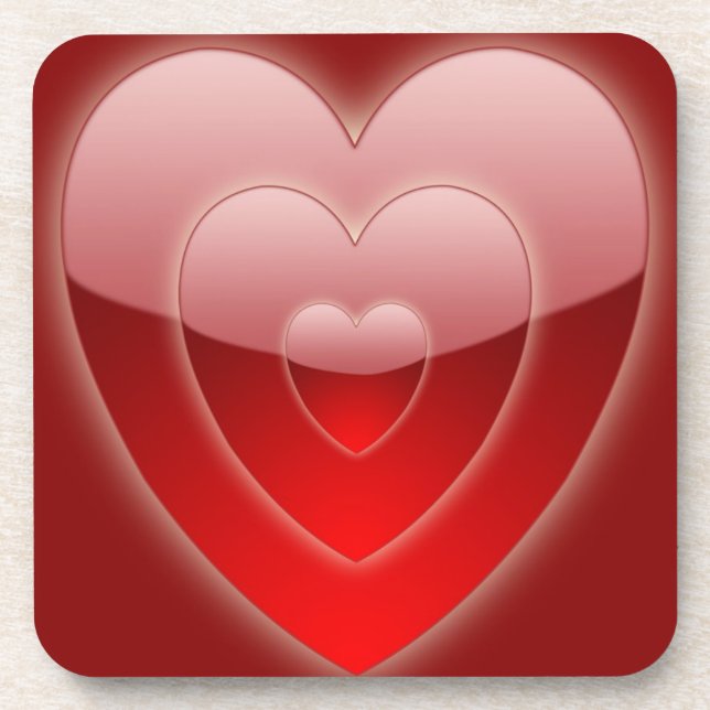 Concentric Hearts Cork Untersetzer (Vorderseite)