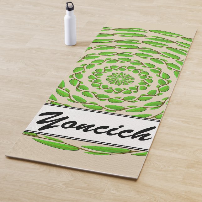 Concentric Leaf Rings von Kenneth Yoncich Yogamatte (Beispiel)