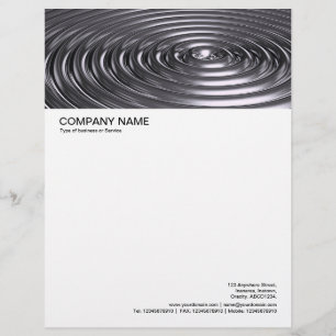 Concentric Rings - Chrome Briefbogen