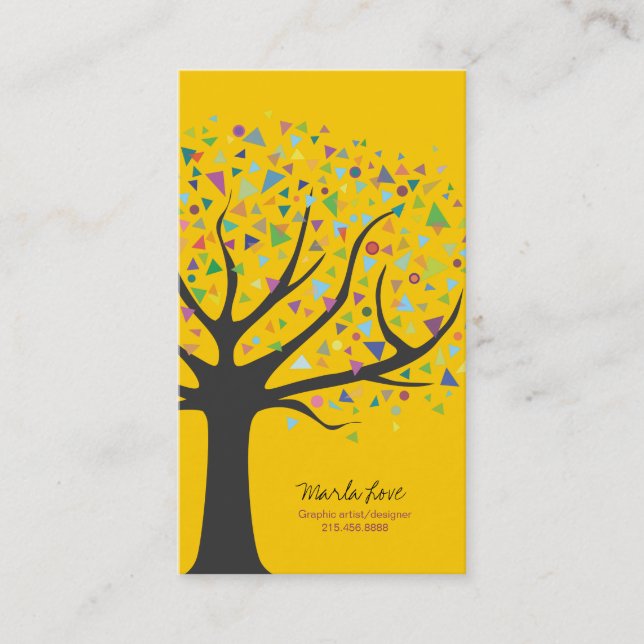 Concepteur d'arbre d'art génial de carte de visite (Devant)