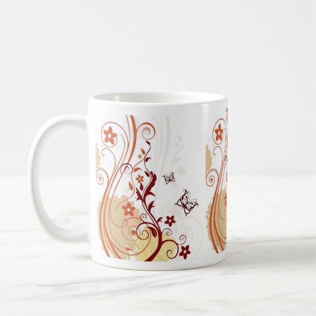 CONCEPTEUR DE CAFÉ FLORAL MUG (Gauche)
