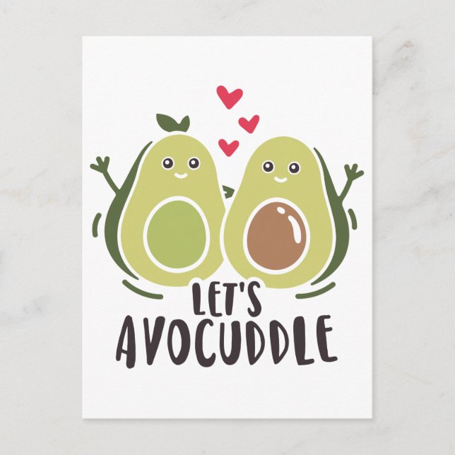 Concepteur de cartes postales Lets Avocuddle (Devant)
