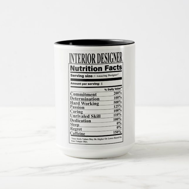 Concepteur d'intérieur Nutrition Fut Mug (Centre)