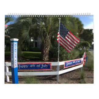 Conception 1 de calendrier mural d'île de Pawleys