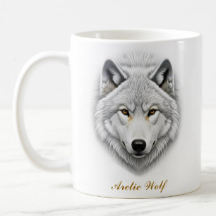 Conception à deux côtés de la Mug de café de loup 