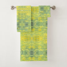 Conception abstraite jaune et verte