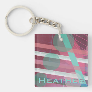 Conception Abstraite/Rose & Turquoise/Personnalisé