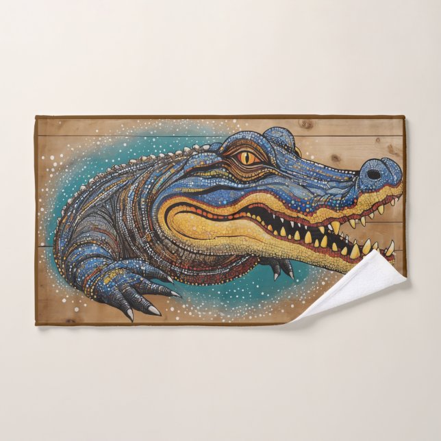 Conception artistique de crocodile australien (Serviette à main)