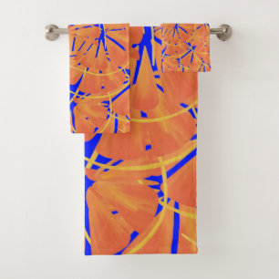 Conception Artistique Tropicale Bleu Royal Et Oran