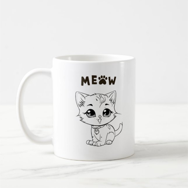 Conception Cute Cat Café Mug (Gauche)