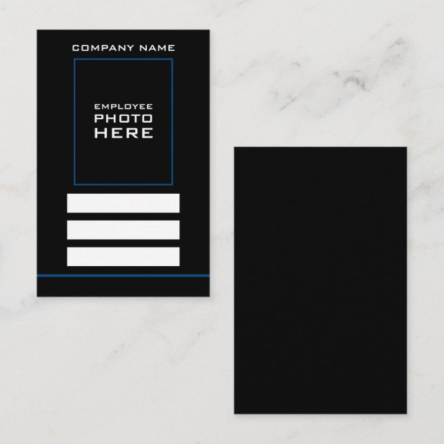 Conception de base, cartes d'identité photo (Devant / Derrière)