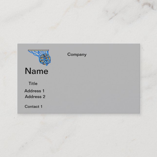 CONCEPTION DE BASKETBALL carte de visite (Devant)