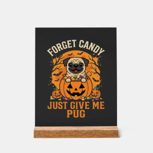 Conception de bonbons drôle de Pug Halloween_1