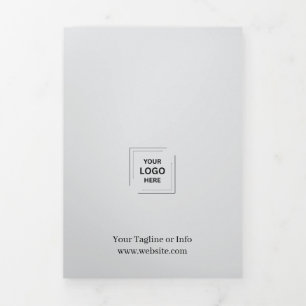 Conception de brochure pliée professionnelle grise