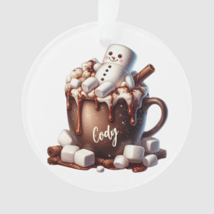 Conception de cacao bonhomme de neige mignon