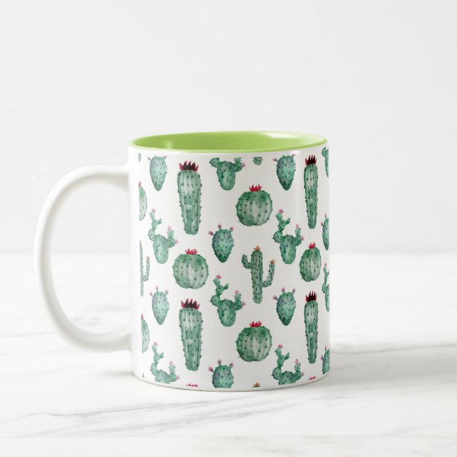Conception De Cactus, Mug De Café, Personnalisable (Gauche)