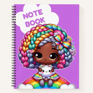 Conception de cahier mignon pour filles / Chibi