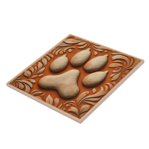 Conception De Carreaux Empreintes de pattes Avec T