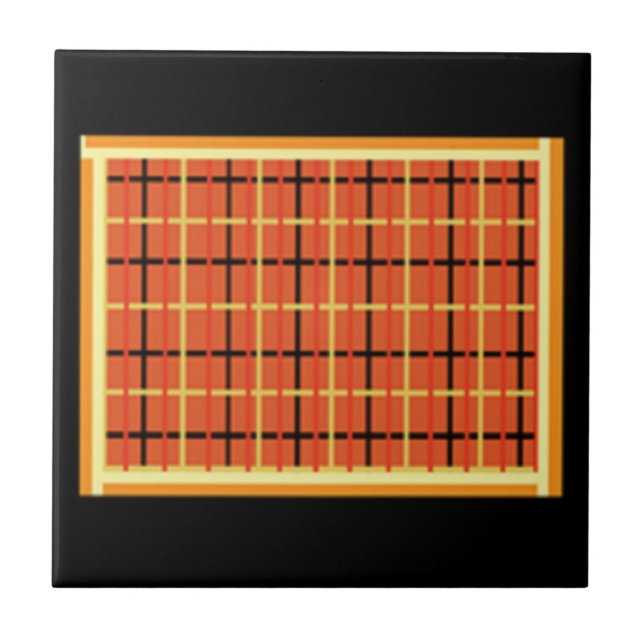Conception de carreaux en plaid orange (Devant)