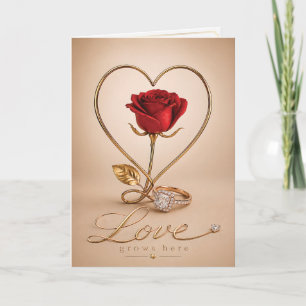 Conception de carte de amour romantique de luxe