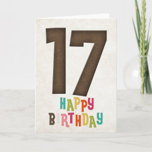 Conception de carte de bon anniversaire pour 17 an