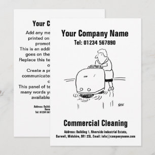 Conception de carte de dessin animé de nettoyage c