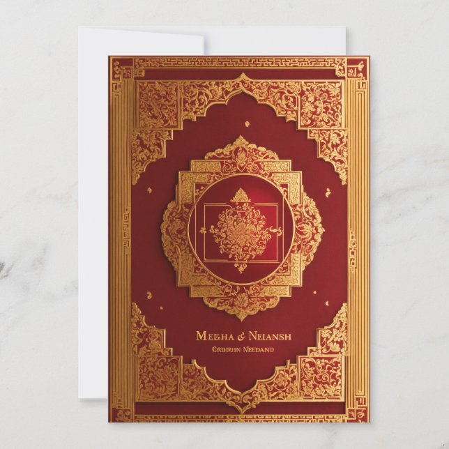 conception de carte de mariage traditionnelle, gra (Devant)