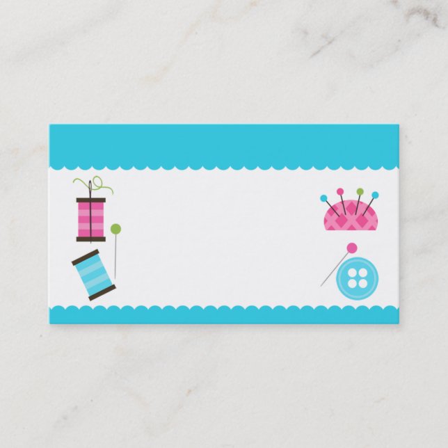 Conception de carte de visite de couture (Devant)