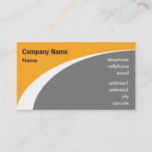 Conception de carte de visite moderne orange