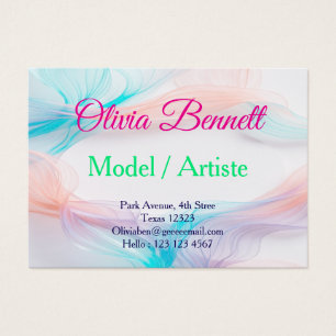 Conception de carte de visite vague fluide pastel 
