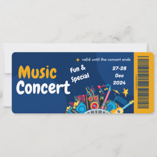 Conception de carte d'invitation pour soirée music