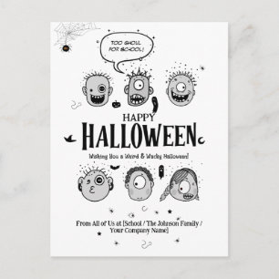 Conception de carte postale Halloween pour enfants