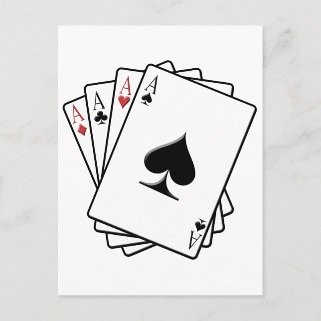 Conception de cartes de lecture quatre as (Devant)