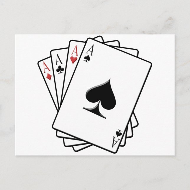 Conception de cartes de lecture quatre as (Devant)