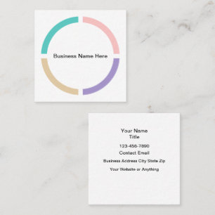 Conception de Cartes de Visite Tendance Couleur Pa