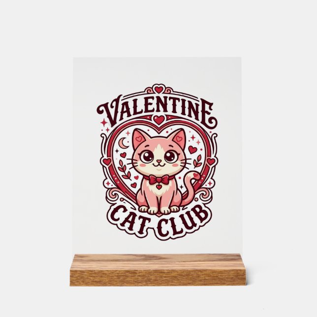 Conception de chat drôle de la Saint-Valentin - Ch (Recto)