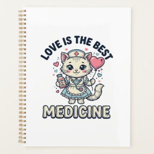 Conception de chat infirmière mignonne L'amour est