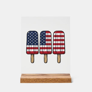 Conception de chemise de drapeau de popsicle patri